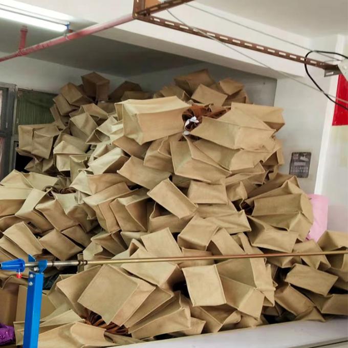 Bolso impermeable directo del almuerzo de las compras del yute del cáñamo de las bolsas de asas de la fábrica hecho en el precio bajo de China