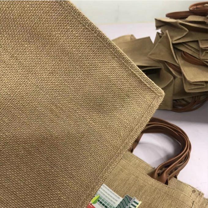 Bolso impermeable directo del almuerzo de las compras del yute del cáñamo de las bolsas de asas de la fábrica hecho en el precio bajo de China