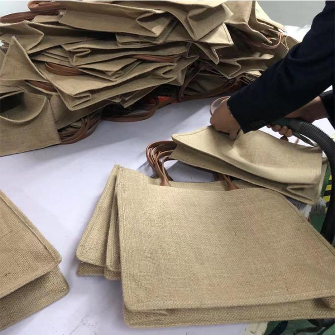 Bolso impermeable directo del almuerzo de las compras del yute del cáñamo de las bolsas de asas de la fábrica hecho en el precio bajo de China