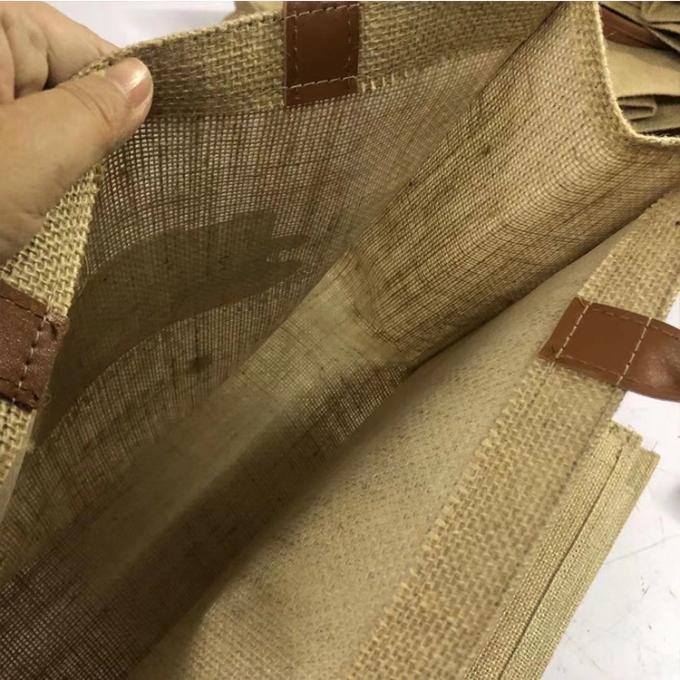 Bolso impermeable directo del almuerzo de las compras del yute del cáñamo de las bolsas de asas de la fábrica hecho en el precio bajo de China