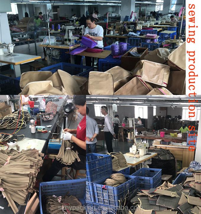 bolsos de secuencia casuales del satén del poliéster del viaje del color de la fábrica que hacen compras de lazo del bolso de la mochila de los bolsos baratos de encargo de las mujeres