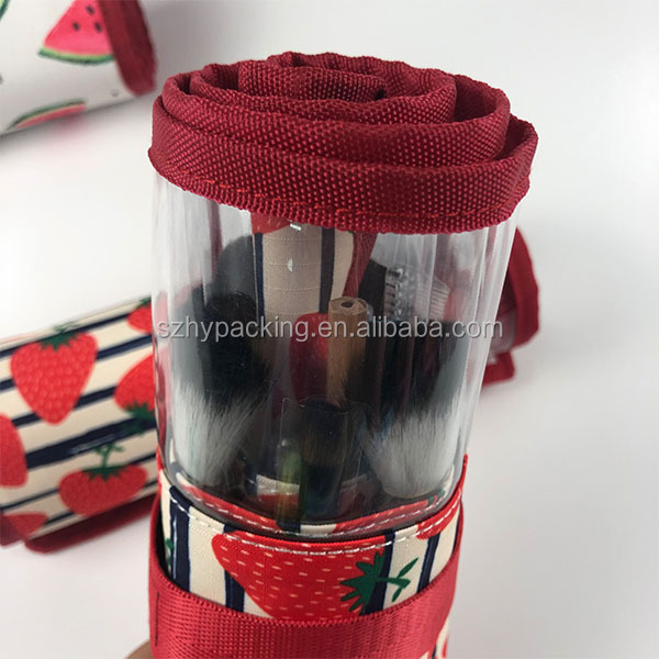 Bolso multifuncional del lápiz del bolso del cepillo del maquillaje de la alta capacidad de la bolsa del lápiz de la moda de encargo