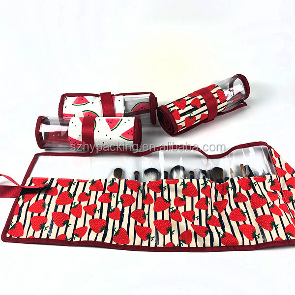 Bolso multifuncional del lápiz del bolso del cepillo del maquillaje de la alta capacidad de la bolsa del lápiz de la moda de encargo