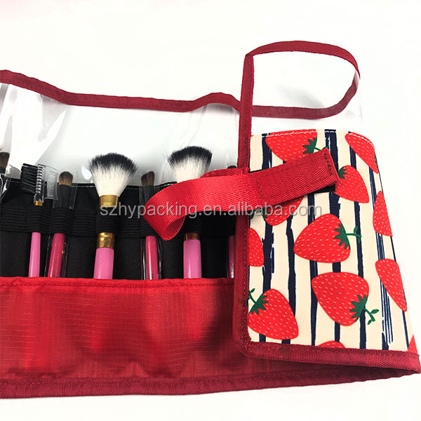 Bolso multifuncional del lápiz del bolso del cepillo del maquillaje de la alta capacidad de la bolsa del lápiz de la moda de encargo