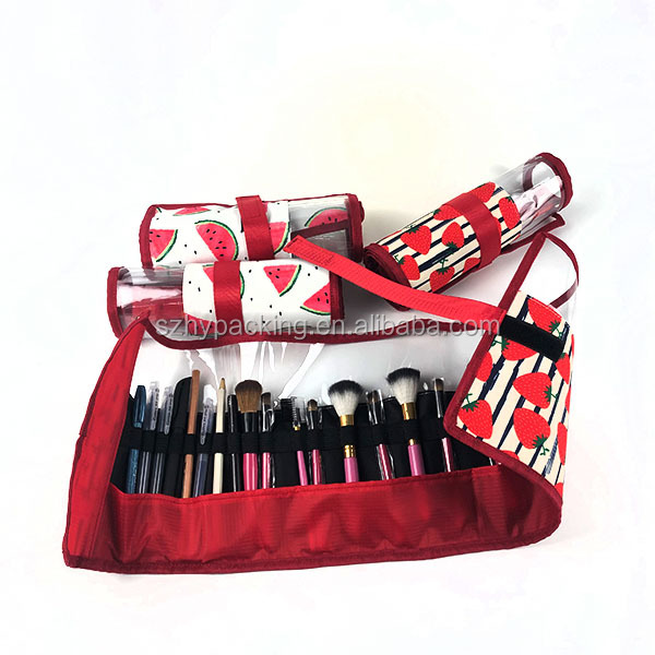 Bolso multifuncional del lápiz del bolso del cepillo del maquillaje de la alta capacidad de la bolsa del lápiz de la moda de encargo