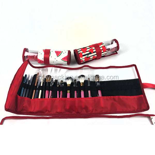 Bolso multifuncional del lápiz del bolso del cepillo del maquillaje de la alta capacidad de la bolsa del lápiz de la moda de encargo