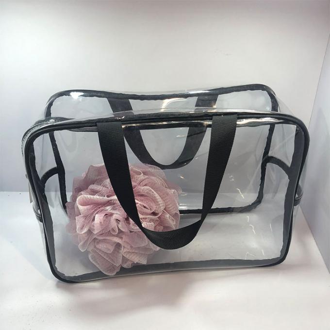 Bolso claro transparente impermeable plástico del totalizador del artículo de tocador de la nadada de la playa del viaje del PVC de la moda de encargo