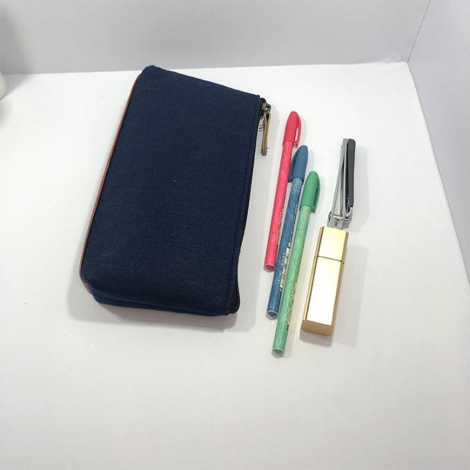 el viaje de la moda sentía el bolso cosmético de la cartera del dinero del maquillaje del lápiz del bolso del caso