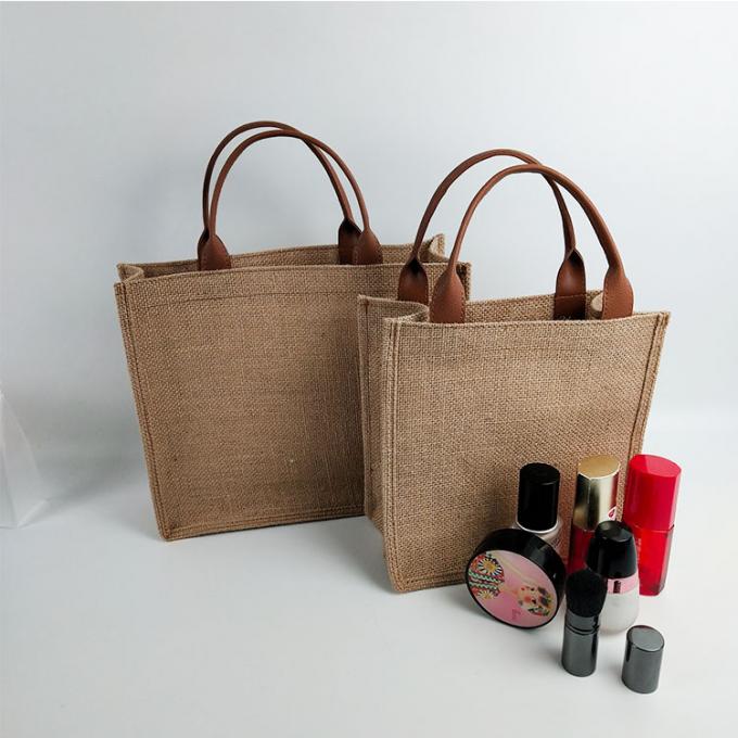 La aduana del fabricante de China imprimió la fuente de alimentación de lino del yute del bolso de compras del totalizador del algodón de los bolsos con gran precio