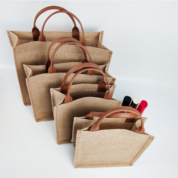 La aduana del fabricante de China imprimió la fuente de alimentación de lino del yute del bolso de compras del totalizador del algodón de los bolsos con gran precio