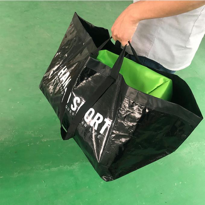 De alta calidad reciclada laminó el almacenamiento tejido polipropileno impermeable Carry Moving Bag del lavadero del bolso de los PP