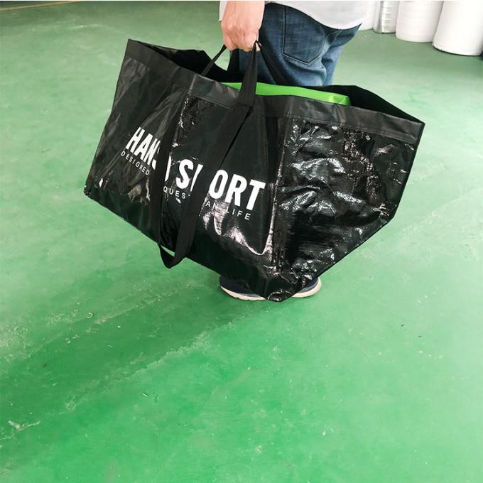 De alta calidad reciclada laminó el almacenamiento tejido polipropileno impermeable Carry Moving Bag del lavadero del bolso de los PP