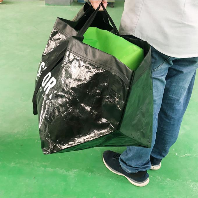 De alta calidad reciclada laminó el almacenamiento tejido polipropileno impermeable Carry Moving Bag del lavadero del bolso de los PP