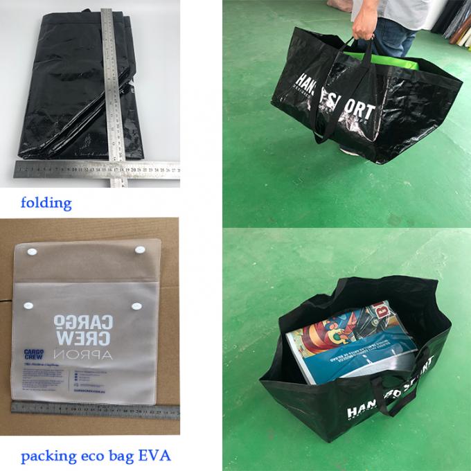 De alta calidad reciclada laminó el almacenamiento tejido polipropileno impermeable Carry Moving Bag del lavadero del bolso de los PP