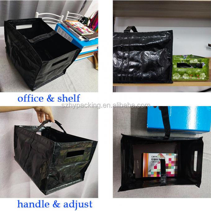 De alta calidad reciclada laminó el almacenamiento tejido polipropileno impermeable Carry Moving Bag del lavadero del bolso de los PP
