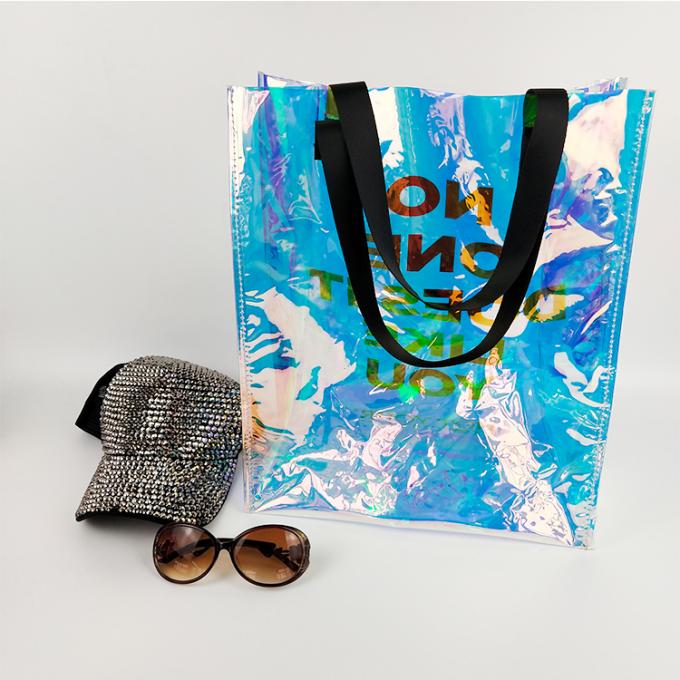 bolso que hace compras de 2014 de las mujeres de la moda del holograma del laser del pvc de la playa mujeres olográficas al por mayor del totalizador