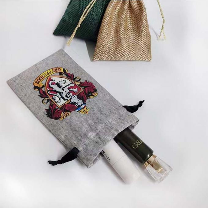 bolsos de secuencia de lino de la lona de algodón de la fábrica del terciopelo del yute colorido de encargo del satén con la sola secuencia del doble de la secuencia