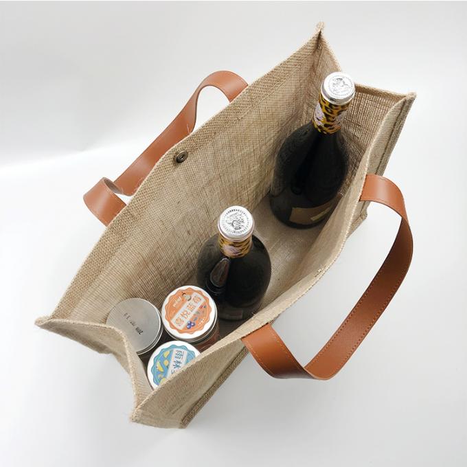Bolso de lino orgánico respetuoso del medio ambiente al por mayor de la manija de la playa de la arpillera de las compras del yute del cáñamo de la promoción del cubo de encargo de la moda