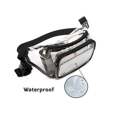 Sport Shopping PVC Transparent Waist Toiletry Bag With BS Plastic Buckle